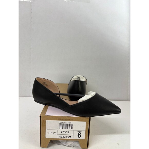 Journee Collection Women's Cortni Black D'Orsay Shoes Slip On Flats Size 9 Wide - Picture 1 of 6